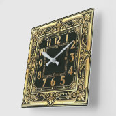 Art Deco Vierkante Klok (Hoek)