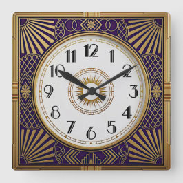 Art Deco Vierkante Klok