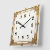 Art Deco Vierkante Klok (Hoek)