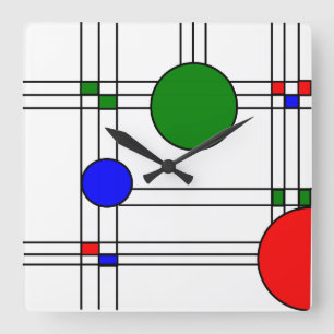Art Deco  Vierkante Klok