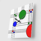 Art Deco  Vierkante Klok (Hoek)