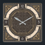 Art Deco Vierkante Klok<br><div class="desc">Great clock design. You will love it like others. Be free to use this design for other product you like or to customize and add your text. Follow me for more. Thank you. Have a nice day.</div>