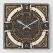 Art Deco Vierkante Klok (Voorkant)
