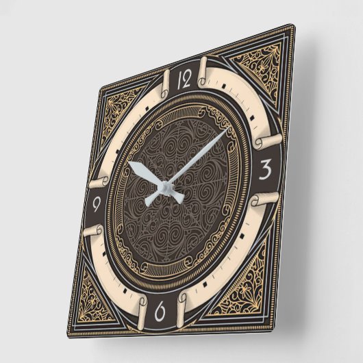 Art Deco Vierkante Klok (Hoek)