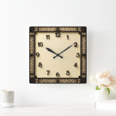 Art Deco Vierkante Klok (Huis)