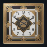 Art Deco Vierkante Klok<br><div class="desc">Geweldig klokontwerp. Je zult het leuk vinden als anderen. U kunt dit ontwerp vrij gebruiken voor andere producten die u wilt of om jouw tekst aan te passen en toe te voegen. Volg me voor meer. Met vriendelijke groet. Een leuke dag.</div>
