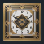Art Deco Vierkante Klok<br><div class="desc">Geweldig klokontwerp. Je zult het leuk vinden als anderen. U kunt dit ontwerp vrij gebruiken voor andere producten die u wilt of om jouw tekst aan te passen en toe te voegen. Volg me voor meer. Met vriendelijke groet. Een leuke dag.</div>