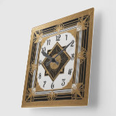 Art Deco Vierkante Klok (Hoek)