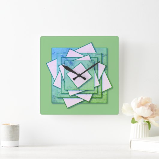 Art Deco Vierkante Klok (Huis)