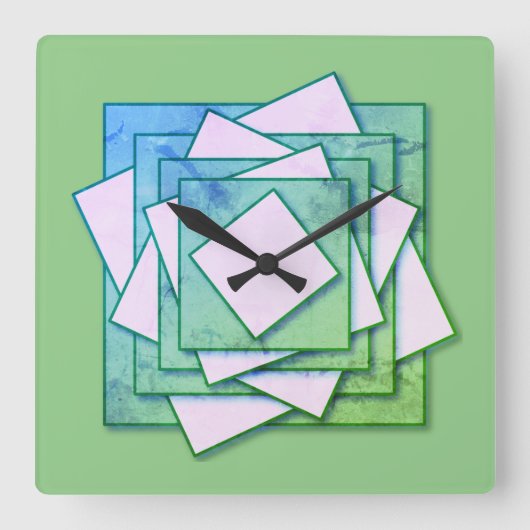 Art Deco Vierkante Klok (Voorkant)