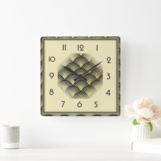 Art Deco Vierkante Klok (Huis)