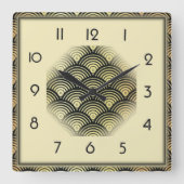 Art Deco Vierkante Klok (Voorkant)