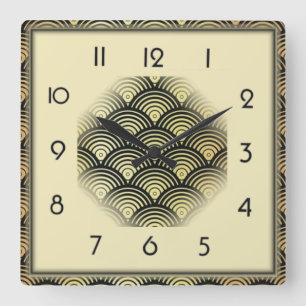 Art Deco Vierkante Klok