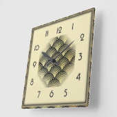Art Deco Vierkante Klok (Hoek)
