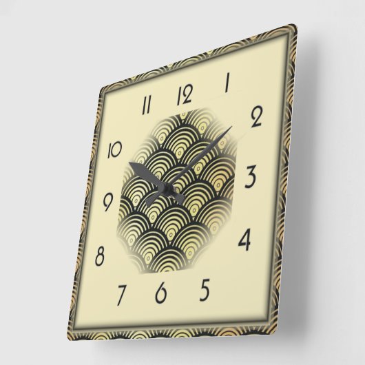 Art Deco Vierkante Klok (Hoek)