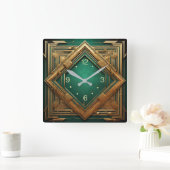 Art Deco Vierkante Klok (Huis)