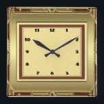 Art Deco Vierkante Klok<br><div class="desc">Geweldig design. Je zult het leuk vinden als anderen. U kunt dit ontwerp vrij gebruiken en jouw tekst toevoegen. Volg me voor meer. Met vriendelijke groet. Een leuke dag.</div>
