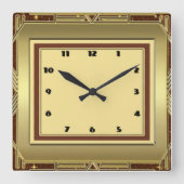 Art Deco Vierkante Klok (Voorkant)