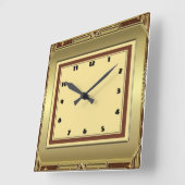 Art Deco Vierkante Klok (Hoek)