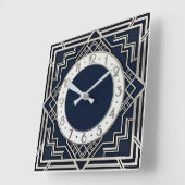 Art Deco Vierkante Klok (Hoek)