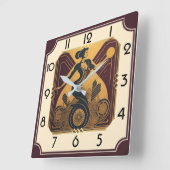 Art Deco Vierkante Klok (Hoek)