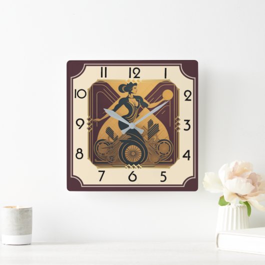 Art Deco Vierkante Klok (Huis)