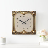 Art Deco Vierkante Klok (Huis)