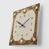 Art Deco Vierkante Klok (Hoek)