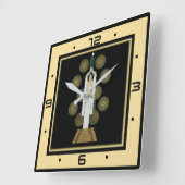 Art Deco Vierkante Klok (Hoek)