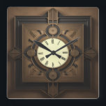 Art Deco Vierkante Klok<br><div class="desc">Geweldig klokontwerp. Je zult het leuk vinden als anderen. U kunt dit ontwerp vrij gebruiken voor andere producten die u wilt of om jouw tekst aan te passen en toe te voegen. Volg me voor meer. Met vriendelijke groet. Een leuke dag.</div>