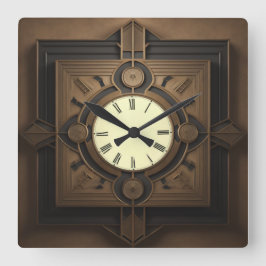 Art Deco Vierkante Klok