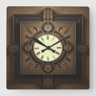 Art Deco Vierkante Klok