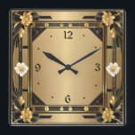 Art Deco Vierkante Klok<br><div class="desc">Geweldig klokontwerp. Je zult het leuk vinden als anderen. U kunt dit ontwerp vrij gebruiken voor andere producten die u wilt of om jouw tekst aan te passen en toe te voegen. Volg me voor meer. Met vriendelijke groet. Een leuke dag.</div>