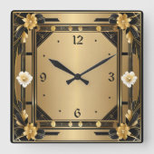Art Deco Vierkante Klok (Voorkant)