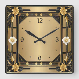 Art Deco Vierkante Klok