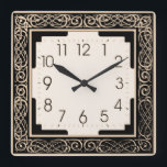 Art Deco Vierkante Klok<br><div class="desc">Geweldig design. Je zult het leuk vinden als anderen. U kunt dit ontwerp vrij gebruiken en jouw tekst toevoegen. Volg me voor meer. Met vriendelijke groet. Een leuke dag.</div>