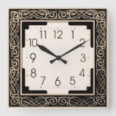Art Deco Vierkante Klok (Voorkant)