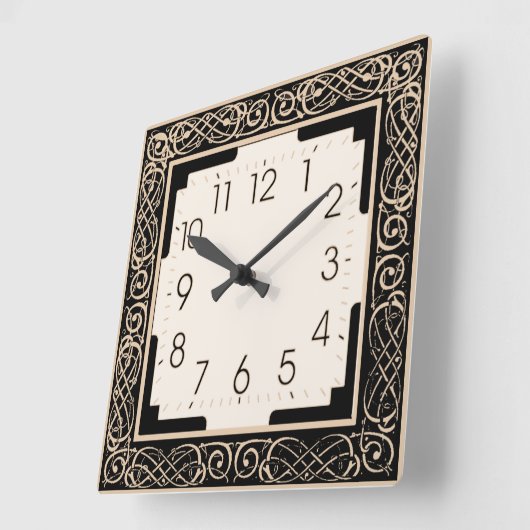 Art Deco Vierkante Klok (Hoek)