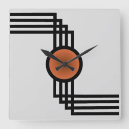 Art Deco Vierkante Klok