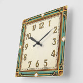 Art Deco Vierkante Klok (Hoek)