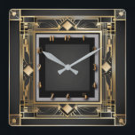 Art Deco Vierkante Klok<br><div class="desc">Geweldig klokontwerp. Je zult het leuk vinden als anderen. U kunt dit ontwerp vrij gebruiken voor andere producten die u wilt of om jouw tekst aan te passen en toe te voegen. Volg me voor meer. Met vriendelijke groet. Een leuke dag.</div>