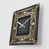 Art Deco Vierkante Klok (Hoek)