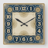 Art Deco Vierkante Klok (Voorkant)