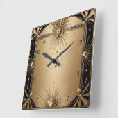 Art Deco Vierkante Klok (Hoek)