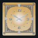Art Deco Vierkante Klok<br><div class="desc">Uitstekend en kwalitatief hoogwaardig design. Je zult het leuk vinden als anderen. U kunt dit ontwerp vrij gebruiken voor andere producten die u wilt of jouw tekst toevoegen. Met vriendelijke groet.</div>