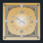 Art Deco Vierkante Klok<br><div class="desc">Uitstekend en kwalitatief hoogwaardig design. Je zult het leuk vinden als anderen. U kunt dit ontwerp vrij gebruiken voor andere producten die u wilt of jouw tekst toevoegen. Met vriendelijke groet.</div>