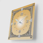 Art Deco Vierkante Klok (Hoek)