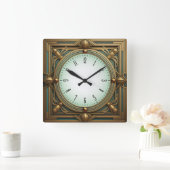 Art Deco Vierkante Klok (Huis)