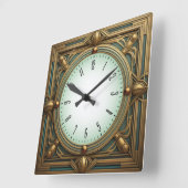 Art Deco Vierkante Klok (Hoek)