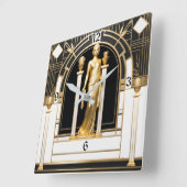 Art Deco Vierkante Klok (Hoek)